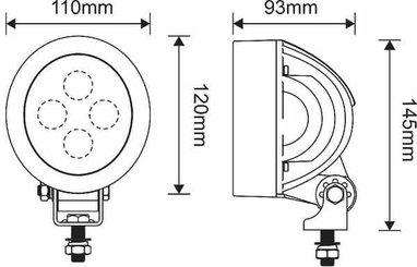 Pièces agricoles - Eclairage - Lampe de travail à LED 40 W 4500 lm - faisceau large