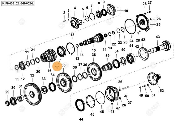 Pièces agricoles - Pieces moteur - BEARING 75X130X25 Deutz-Fahr origine