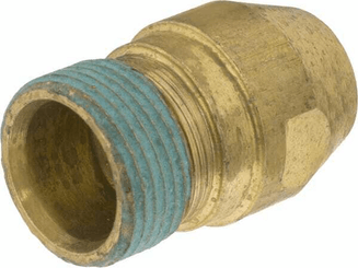 Pièces agricoles - Hydraulique - Adaptateur K-Lock filetage mâle TR22 x filetage femelle 1/4“, laiton