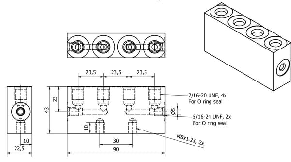 Pièces agricoles - Hydraulique - Bloc de distribution coupleur rapide CWP