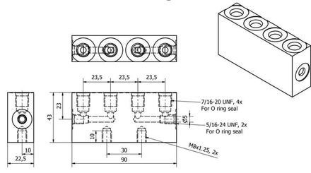 Pièces agricoles - Hydraulique - Bloc de distribution coupleur rapide CWP