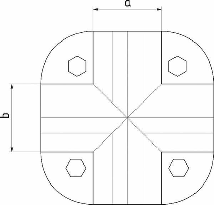 Pièces agricoles - Cloture,Jardin & Sylviculture - Collier en croix 1½" x 1½"