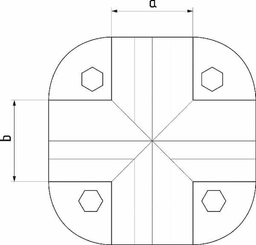 Pièces agricoles - Cloture,Jardin & Sylviculture - Collier en croix 1½" x 1½"