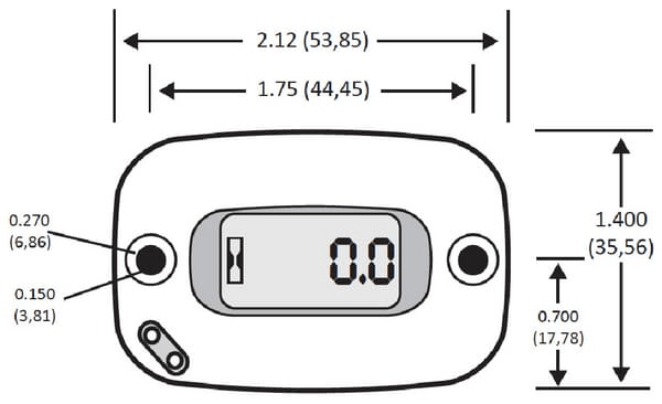 Pièces agricoles - Moteurs pièce adaptable - Compteur de vibrations, avec filtre de transport, affiche les heures complètes