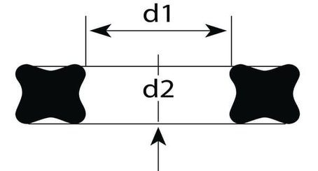 Pièces agricoles - Roulements - Joint torique en X 10,77 x 2,62 75 shore Viton 10x