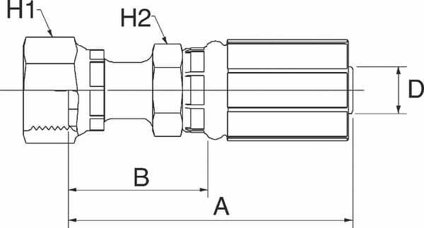 Pièces agricoles - Hydraulique - Racc. à sertir DN16-1" ORFS