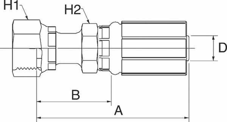 Pièces agricoles - Hydraulique - Racc. à sertir DN16-1" ORFS