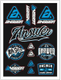 Planche de stickers ANSWER 240x239mm - 13 logos prédécoupés