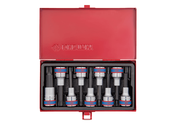 Outils - Outils divers - Coffret de douilles longues 1/2" Torx, 9 pièces