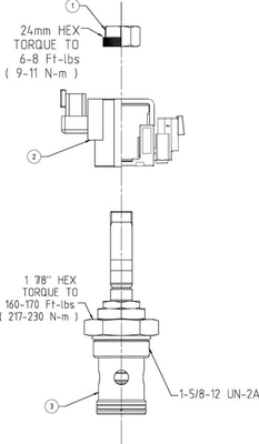 Pièces agricoles - Hydraulique - Vanne 2/2 SVP20_NOR 24 VCC