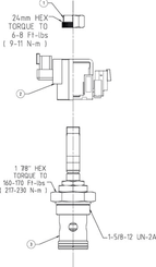 Pièces agricoles - Hydraulique - Vanne 2/2 SVP20_NOR 24 VCC