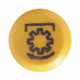 Interrupteur poussoir, PTO, rond, jaune
