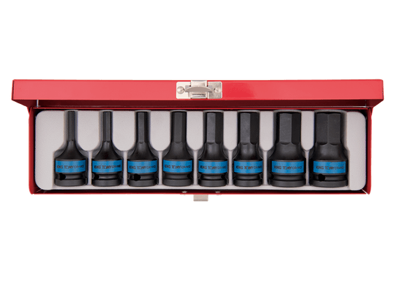 Outils - Outils divers - Coffret de douilles tournevis 1/2 à chocs 6 pans 8 pièces