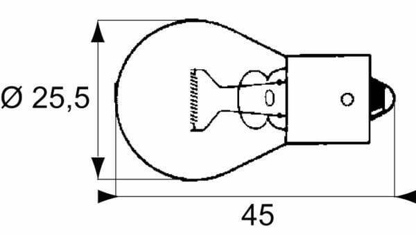 Pièces agricoles - Eclairage - Ampoule P21W - 12V-21W - BA15s