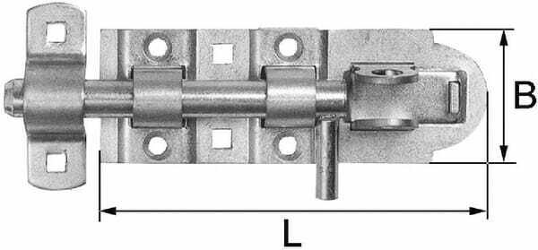 Pièces agricoles - Fasteners - Boulon de porte 130 mm 1pc.