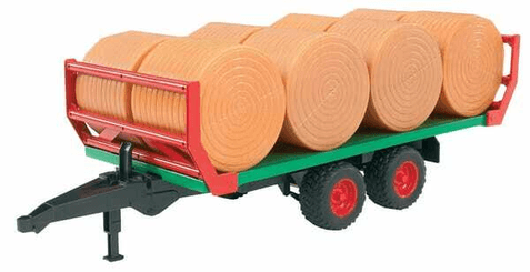 Loisirs - Jouets - Remorque avec 8 balles rondes
