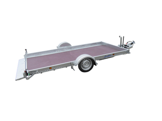 Materiels - Remorque voiture - PLATEAU ABAISSABLE 350x180x15 freinée PTAC : 1500 kg