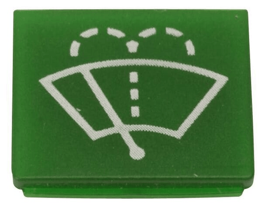 Pièces agricoles - Eclairage - Symbole de l’essuie-glace/lave-glace pour pare-brise vert SWF
