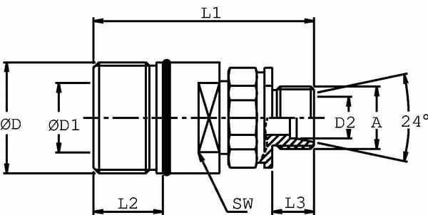 Pièces agricoles - Hydraulique - Coupleur à visser fem M42x200