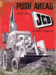 Objets publicitaires - Objets publicitaires divers - Plaque JCB Push ahead
