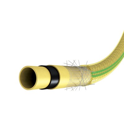 Arrosage - Tuyaux d'arrosage - TUYAU ARROSAGE ANTIVRILLE 25M DIAM.15MM JAUNE "TUBIROLL"
