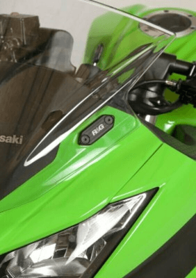 Pièces Quad & Motos - Equipement véhicule - Cache-orifices rétroviseur R&G RACING - noir Kawasaki Ninja 250/300