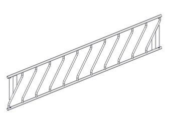 Accessoires et options matériel  - Matériel d'élevage - autre - PANNEAU OBLIQUE EXPORT 10P./4.80M SANS EMBOUT