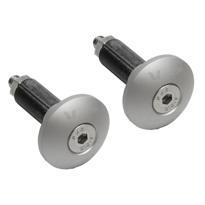 Pièces Quad & Motos - Equipement véhicule - Embouts De Guidon Aluminium V PARTS Ø12-18mm - Argent