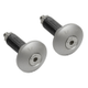 Embouts De Guidon Aluminium V PARTS Ø12-18mm - Argent