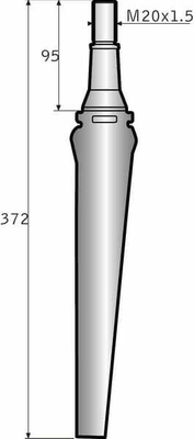Pièces agricoles - Travail du sol - Dent de herse rotative droite