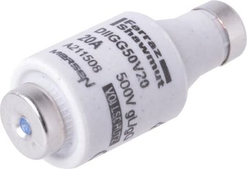 Pièces agricoles - Electricité - Fusible 500V 20A longueur 50mm