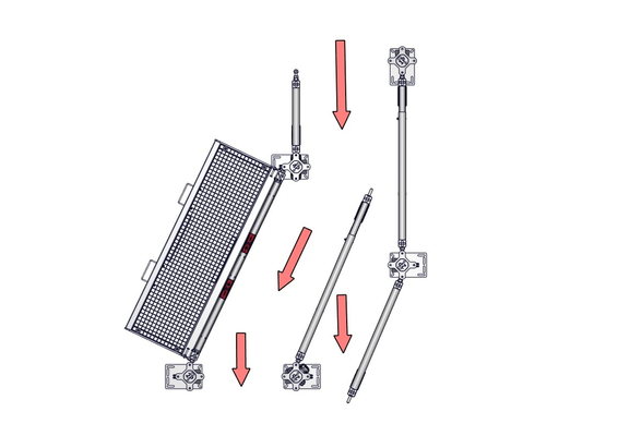Accessoires et options matériel  - Matériel d'élevage - autre - CHICANE DE CONTENTION LONGUE/PASS-HOMME HORAIRE SUR PLATINE