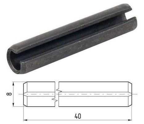 Pièces agricoles - Fasteners - Goupille cylindrique, robuste 8x40mm ISO8752