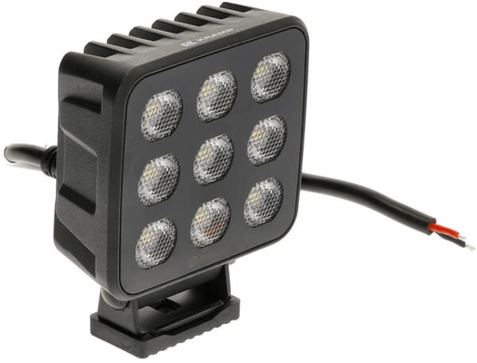 Pièces agricoles - Eclairage - Phare de travail LED, 90W, 6800lm, carrée, 12/24V, blanche, 108x120,7x52,7mm Deutsch prise, faisceau large, 18 LED