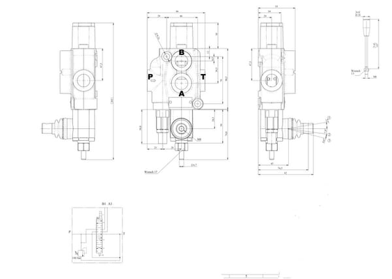 Pièces agricoles - Hydraulique - Soupape pour fendeur de bûches 3/8"