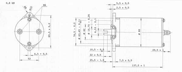 Pièces agricoles - Hydraulique - Moteur MPP DC 24 V 800 W