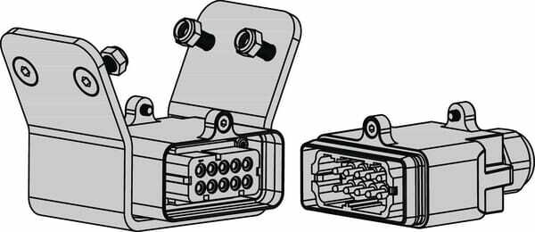 Pièces agricoles - Hydraulique - Fiche électrique NS Duo 12.5