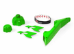 Kit accessoires bidon d'essence RACETECH vert