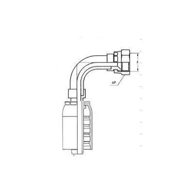 Pièces agricoles - Raccords - EMBOUT A SERTIR 42110 FJ 9/16F