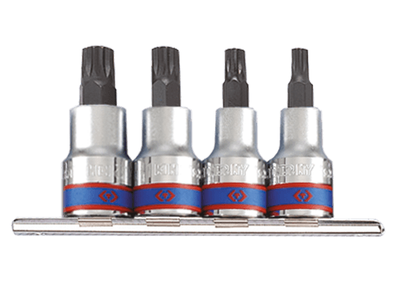 Outils - Outils divers - Jeu de 4 douilles 1/2" Spline courte M6-M8-M10-M12