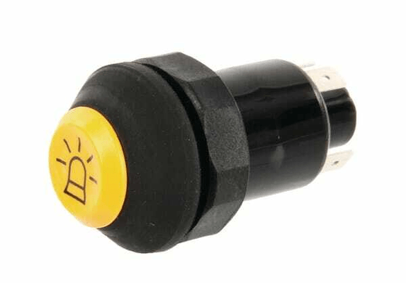 Pièces agricoles - Eclairage - Interrupteur poussoir, gyrophare, rond, jaune
