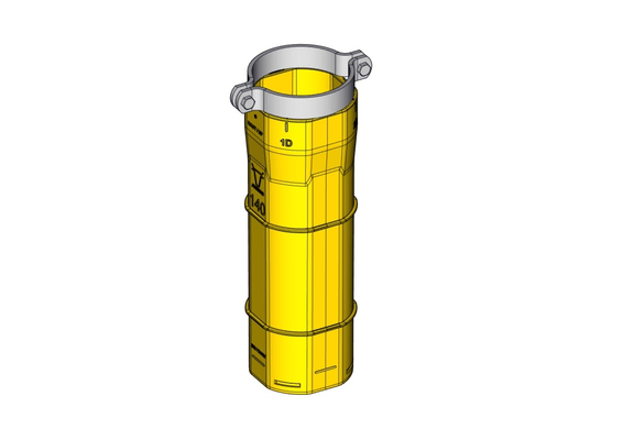 Materiels - Accessoires 0Kg-5Kg - PROTECTION JAUNE POTEAU TREFLE D.140MM COMPLETE