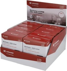 Pièces agricoles - Eclairage - Phare de travail LED, 27W, 3420lm, carrée, blanche, 96,5x48,5x124,5mm, Deutsch 2 broches, inondation, Kramp (boîte de 10 pièces