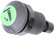 Interrupteur poussoir, relevage, rond, vert