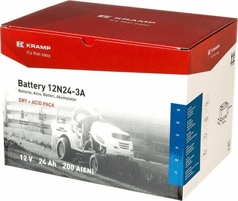 Pièces agricoles - Eclairage - Batterie 12V 24Ah 200A avec pack d'acide Kramp