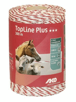 Pièces agricoles - Cloture,Jardin & Sylviculture - Fil TriCond blanc/ro. 300m