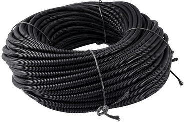 Pièces agricoles - Eclairage - Tube de protection 9mm 100m flexible ondulé, fermé, noir