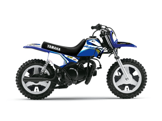 Pièces Quad & Motos - Equipement véhicule - Kit plastique ART blanc + kit déco KUTVEK Racer bleu Yamaha PW50