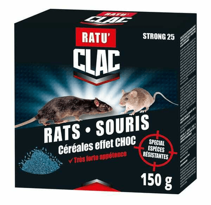 Pièces agricoles - Cloture,Jardin & Sylviculture - Raticide en grain au bro. 150gr