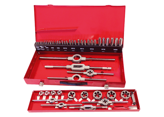 Outils - Outils divers - Jeu de tarauds, filières, porte outils - 54pcs